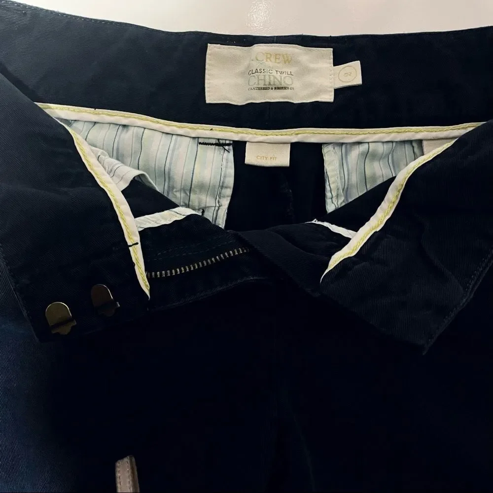 J. Crew Classic Twill Dark Navy City Fit Chino Shorts